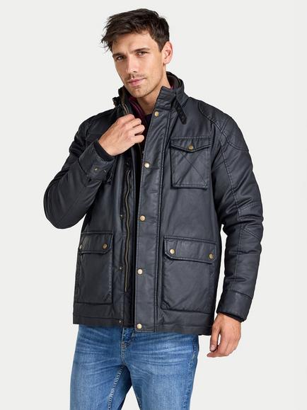 Raging Bull Wax Effect Jacket, Black, Black
