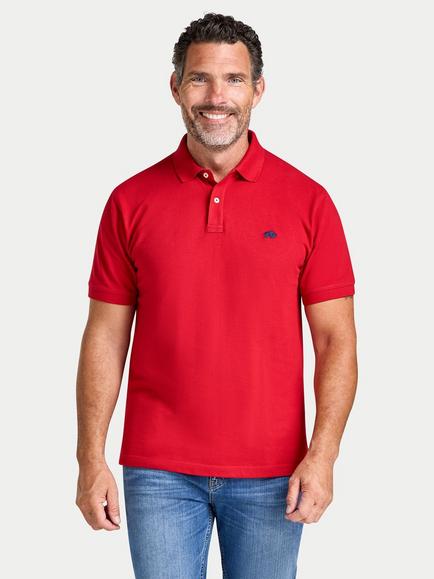Raging Bull Classic Cotton Polo Top, Red, Red