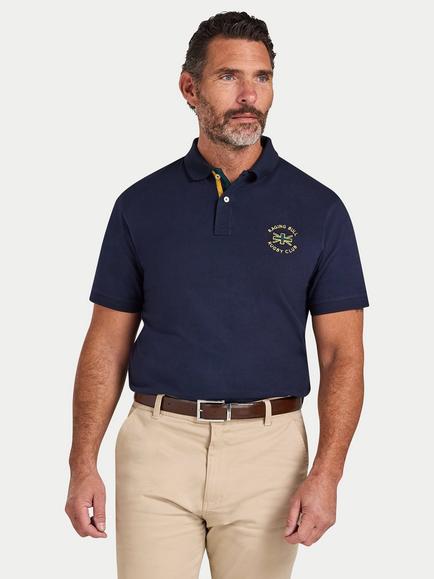 Raging Bull Cotton Rugby Club Jersey Polo Top, Navy, Navy