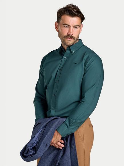 Raging Bull Regular Fit Cotton Oxford Shirt, Forest