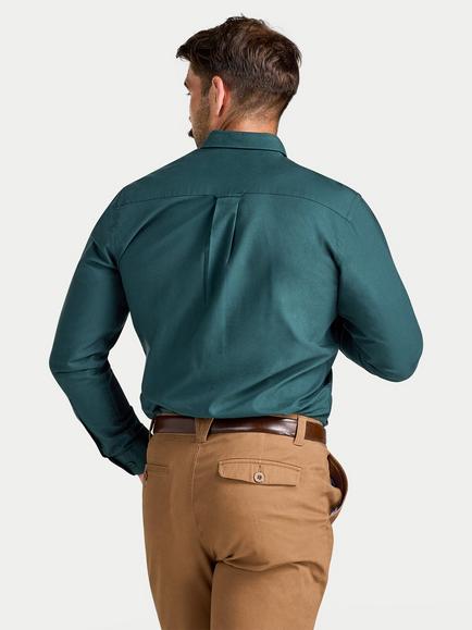 Raging Bull Regular Fit Cotton Oxford Shirt - view 2, Forest