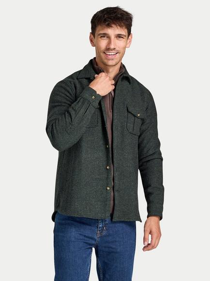 Raging Bull Herringbone Heavy Overshirt, Khaki, Khaki