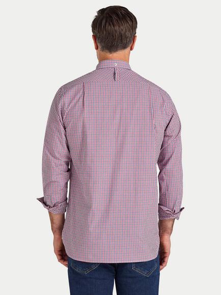 Raging Bull Long Sleeve Graphic Check Shirt, Red - view 2, Red