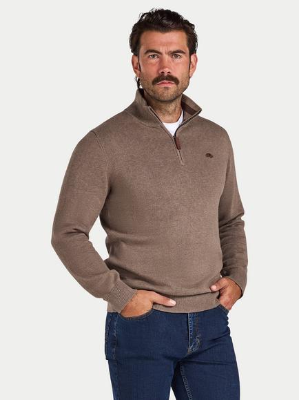 Raging Bull Classic Quarter Zip Jumper, Toast, Toast
