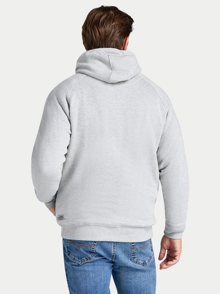 Raging Bull Cotton Rich Hooded Signature Sweatshirt, Grey Marl - view 2, Grey Marl