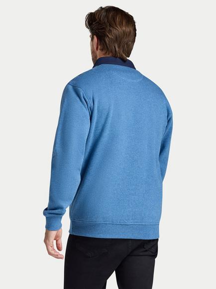 Raging Bull Rugby Collar Sweatshirt, Denim Blue - view 2, Denim Blue