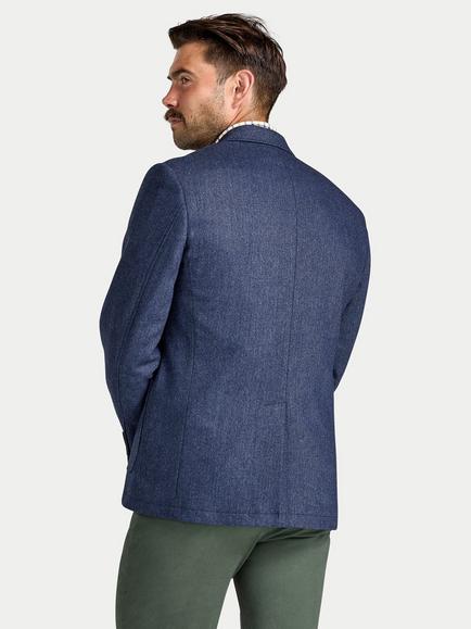 Raging Bull Structured Wool Blend Blazer, Navy - view 2, Navy
