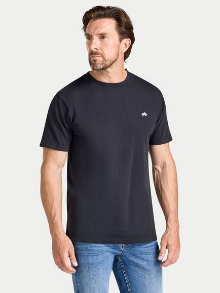 Raging Bull Cotton Authentic Rugby Back Print T-Shirt, Charcoal, Charcoal