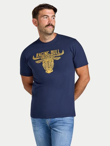 Raging Bull Cotton Key Principle T-Shirt, Navy, Navy