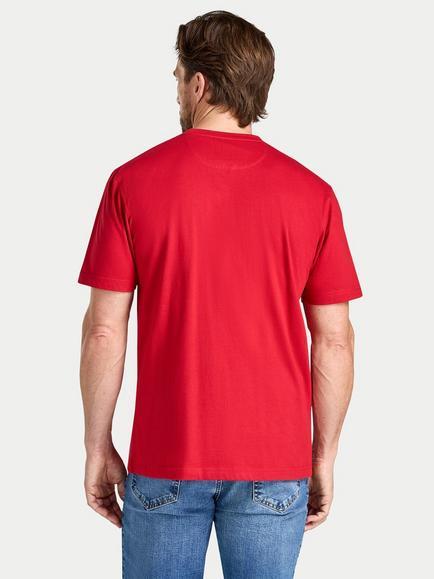 Raging Bull Cotton Crew Neck T-Shirt, Red - view 2, Red