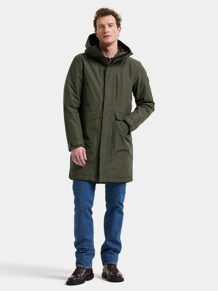 Didriksons Kenny Waterproof & Windproof Lightly Padded Parka - view 2, Deep Green