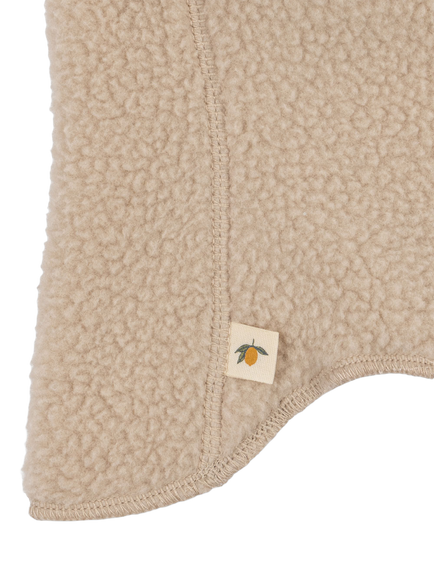 Konges Sløjd Kids' Safa Teddy Fleece Balaclava, Tan - view 2, Tan
