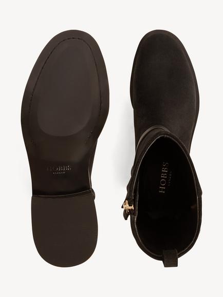 Hobbs Marley Suede Ankle Boots, Black - view 2, Black