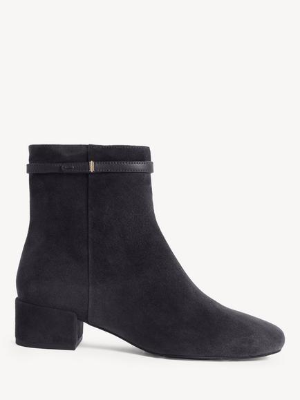 Hobbs Payton Suede Block Heel Ankle Boots, Blue