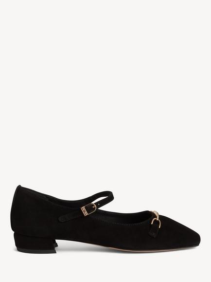 Hobbs Alessia Bar Suede Mary Janes, Black