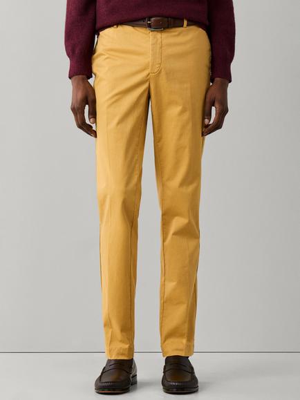 Hackett London Slim Fit Kensington Cotton Blend Chinos, Amber Yellow