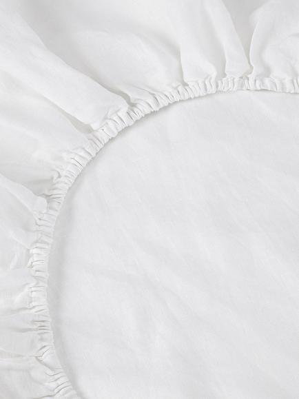 Piglet in Bed Linen Blend Fitted Sheet, White