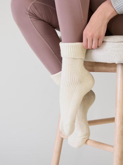 totes toasties Women's Cashmere Blend Socks - view 2, Cream