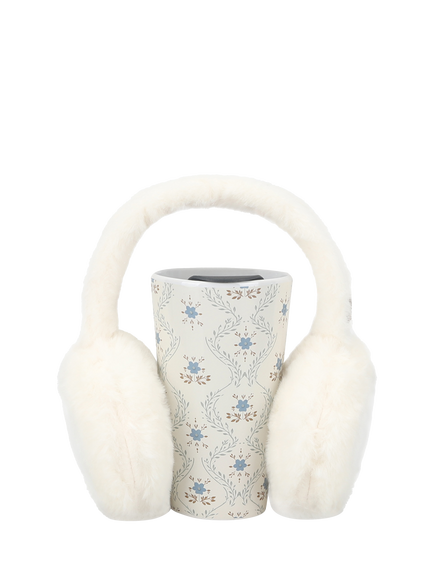 totes Ceramic Travel Mug & Earmuffs Set, White/Multi, White/Multi