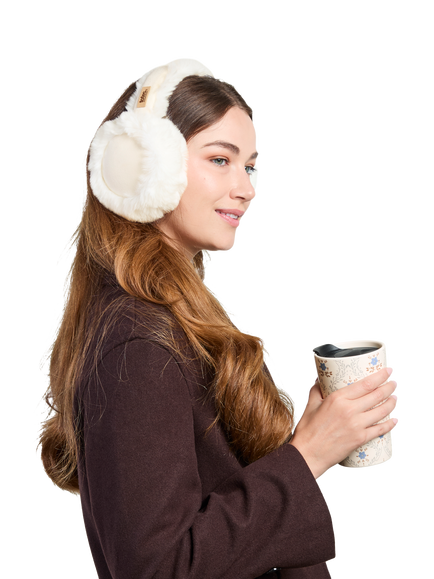totes Ceramic Travel Mug & Earmuffs Set, White/Multi - view 2, White/Multi