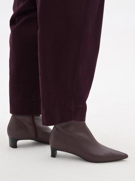 HUSH Marrin Suede Block Heel Ankle Boots, Dark Wine Red - view 2, Dark Wine Red