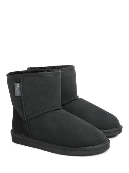 Celtic & Co. Sheepskin Slipper Boots - view 2, Black