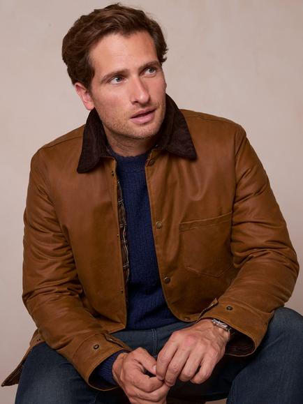 Celtic & Co. Waxed Overshirt, Sandstone - view 2, Sandstone