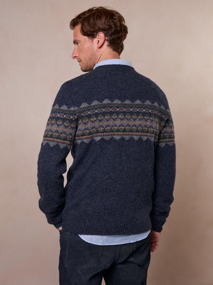 Celtic & Co. Fair Isle Pure Wool Jumper - view 2, Navy