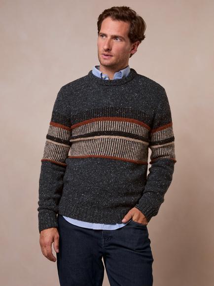 Celtic & Co. Statement Donegal Wool Jumper, Slate, Slate