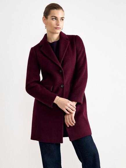Phase Eight Lydia Wool Rich Coat, Burgundy, Burgundy