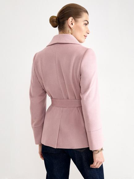 Phase Eight Nicci Wool Rich Short Belted Coat, Pale Pink - view 2, Pale Pink