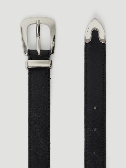 HUSH Zinnia Leather Belt, Black - view 2, Black