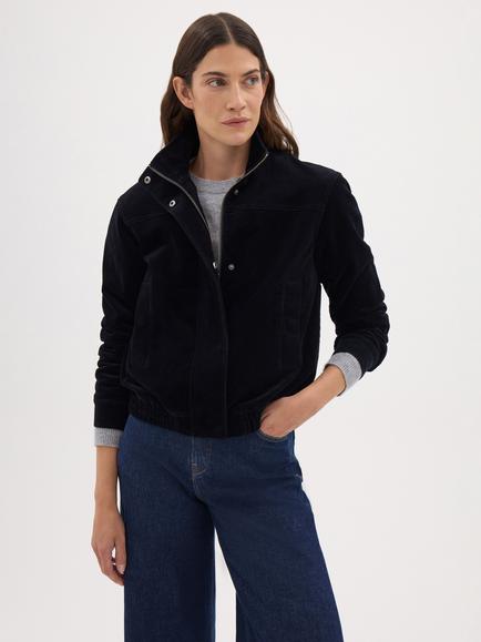 HUSH Kiro Cotton Rich Bomber, Dark Navy, Dark Navy