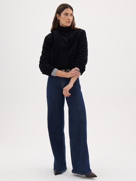 HUSH Kiro Cotton Rich Bomber, Dark Navy - view 2, Dark Navy