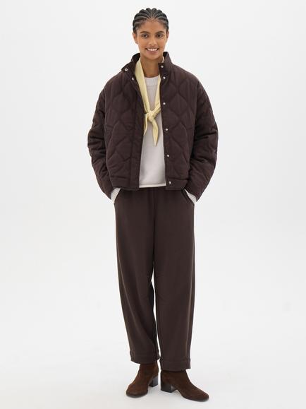 HUSH Viv Quilted Jacket,Dark Brown - view 2, Dark Brown