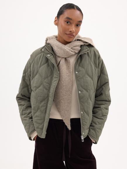 HUSH Viv Quilted Jacket, Khaki Green, Khaki Green