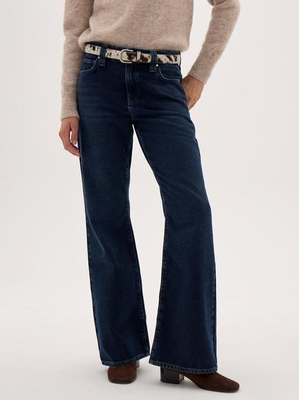 HUSH Ritchie Relaxed Bootcut Jeans, Dark Blue Indigo, Dark Blue Indigo