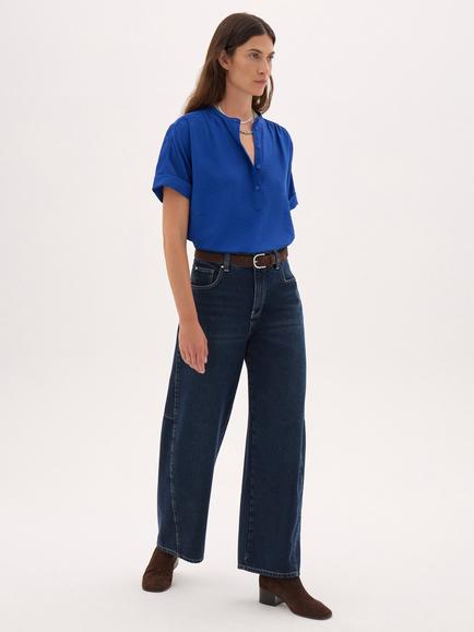 HUSH Debbie Air Flow Blouse containing LENZING™ ECOVERO™ Viscose, Bright Blue - view 2, Bright Blue