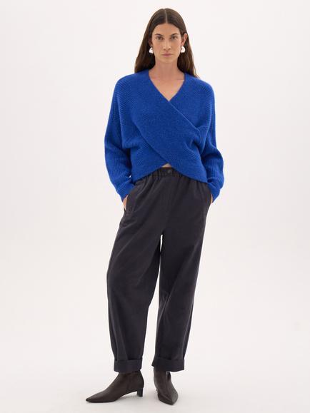 HUSH Betty Wrap Front Jumper - view 2, Bright Blue