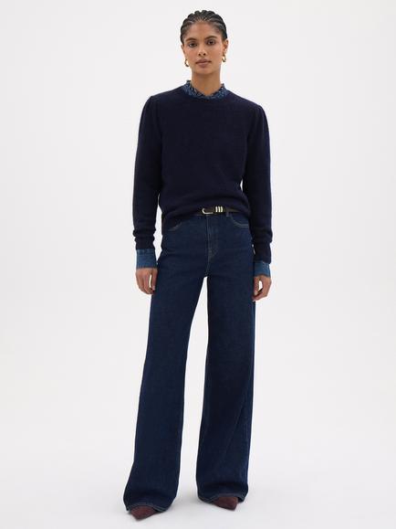 HUSH Gathered Shoulder Jumper, Naval Blue - view 2, Naval Blue