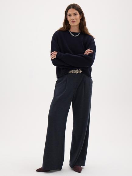 HUSH Nina Merino Wool Jumper - view 2, Dark Navy