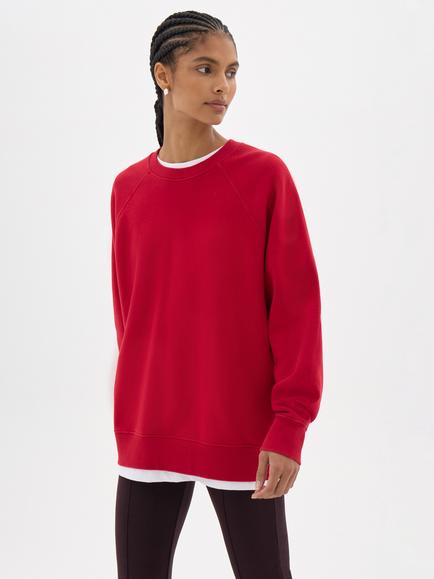 HUSH Quinn 2.0 Washed Sweatshirt, Bright Red