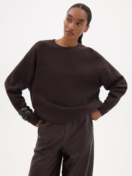 HUSH Quinn 2.0 Washed Sweatshirt, Dark Brown