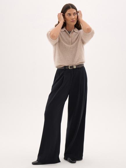 HUSH Rian Tailored Straight Leg Trousers, Black - view 2, Black