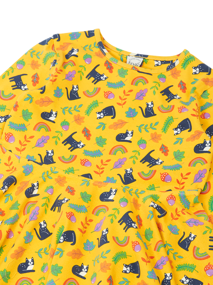 Frugi Kids' Sofia Skater Dress, Multi - view 2, Multi