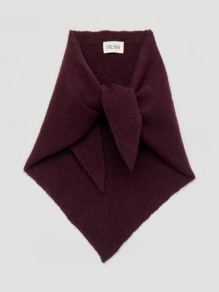 HUSH Triangle Scarf, Dark Wine Red, Dark Wine Red