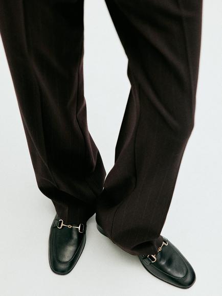 Mango Tailored Suit Trousers, Brown - view 2, Brown