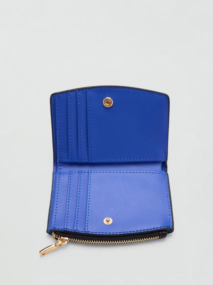Mango Signature Zip-Top Compact Wallet - view 2, Black