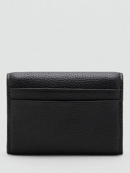 Mango Compact Envelope Coin Purse, Black - view 2, Black