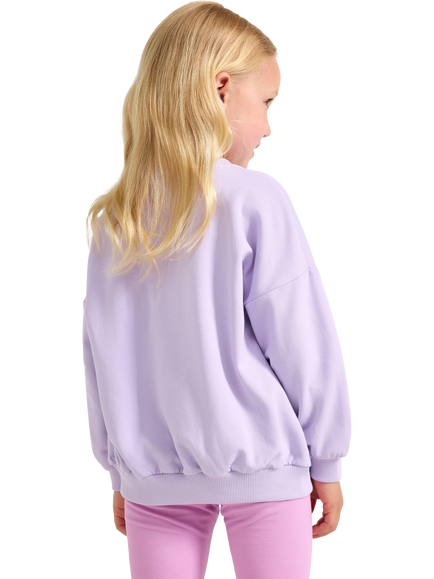 Lindex Kids' Rabbit Print Sweatshirt, Light Lilac - view 2, Light Lilac